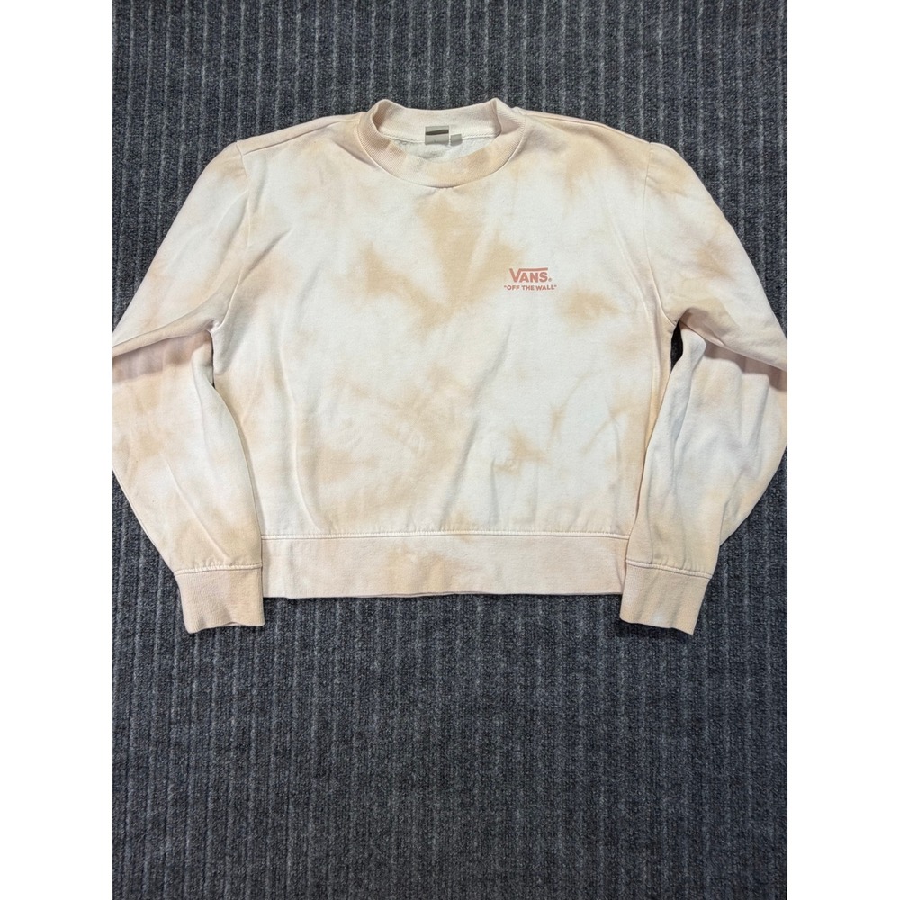 Vans Sweatshirt Women Large Peach Tie Dye Streetwear Casual Boho Comfy Retro